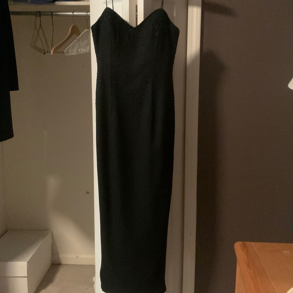 Long black evening dress